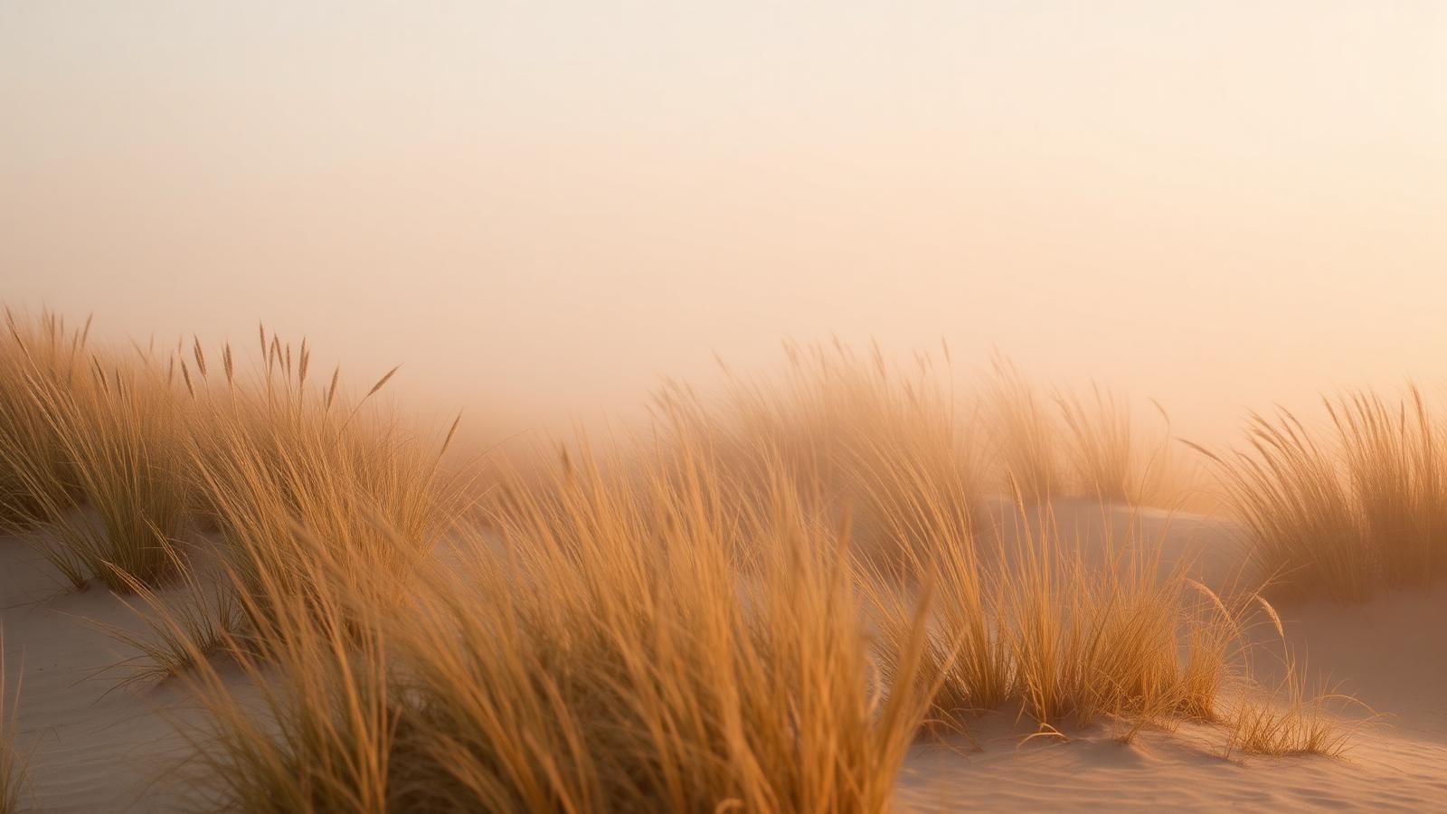 Soft coastal dunes at first light